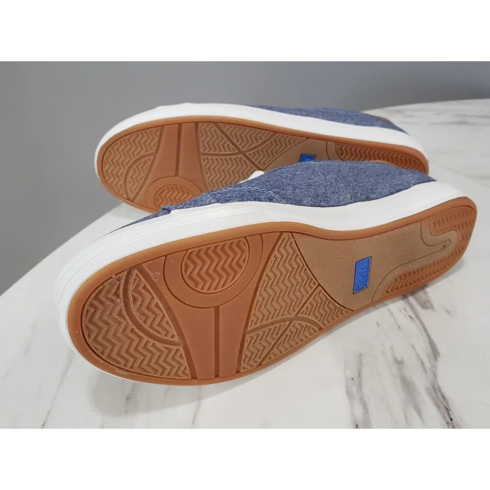 NEW NO BOX SIZE 7 KEDS Chambray Lace-Up Sneaker Boat Shoe Womens Blue